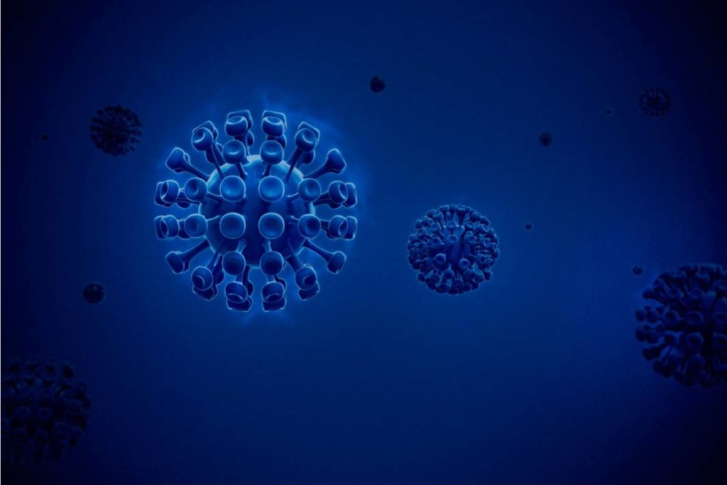 visuelle 3D-Illustration des Corona-Virus